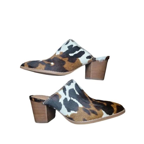 Madewell Shoes - Madewell The Harper Leopard Calf Hair Mules, Women's Size 7.5 Truffle MSRP $168